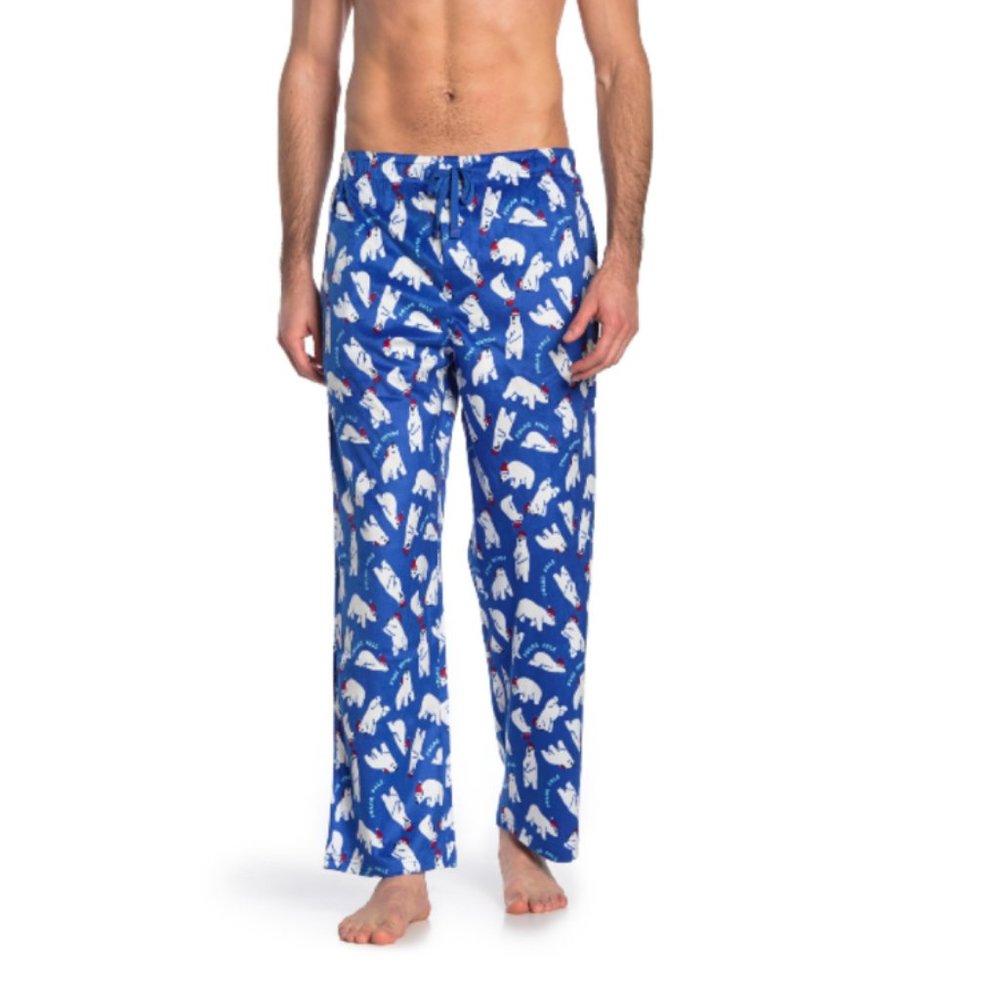 NWT Hawke and Co Print Micro Fleece Pajama PJ Bottom Polar Bear Pals M